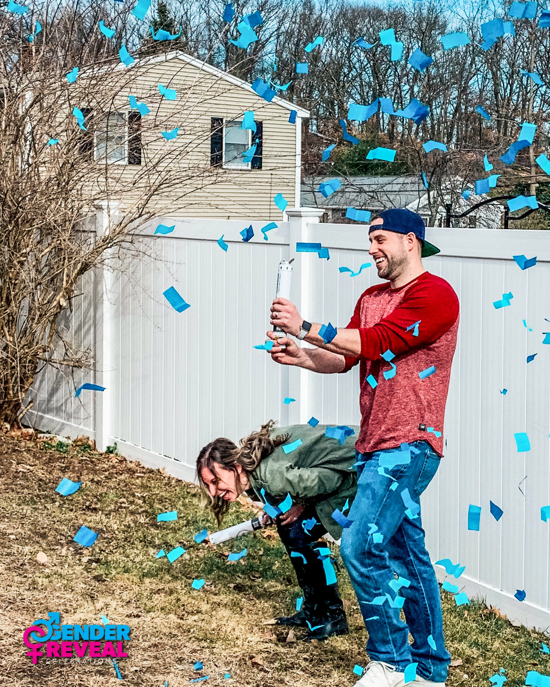Blue Powder Party Poppers
