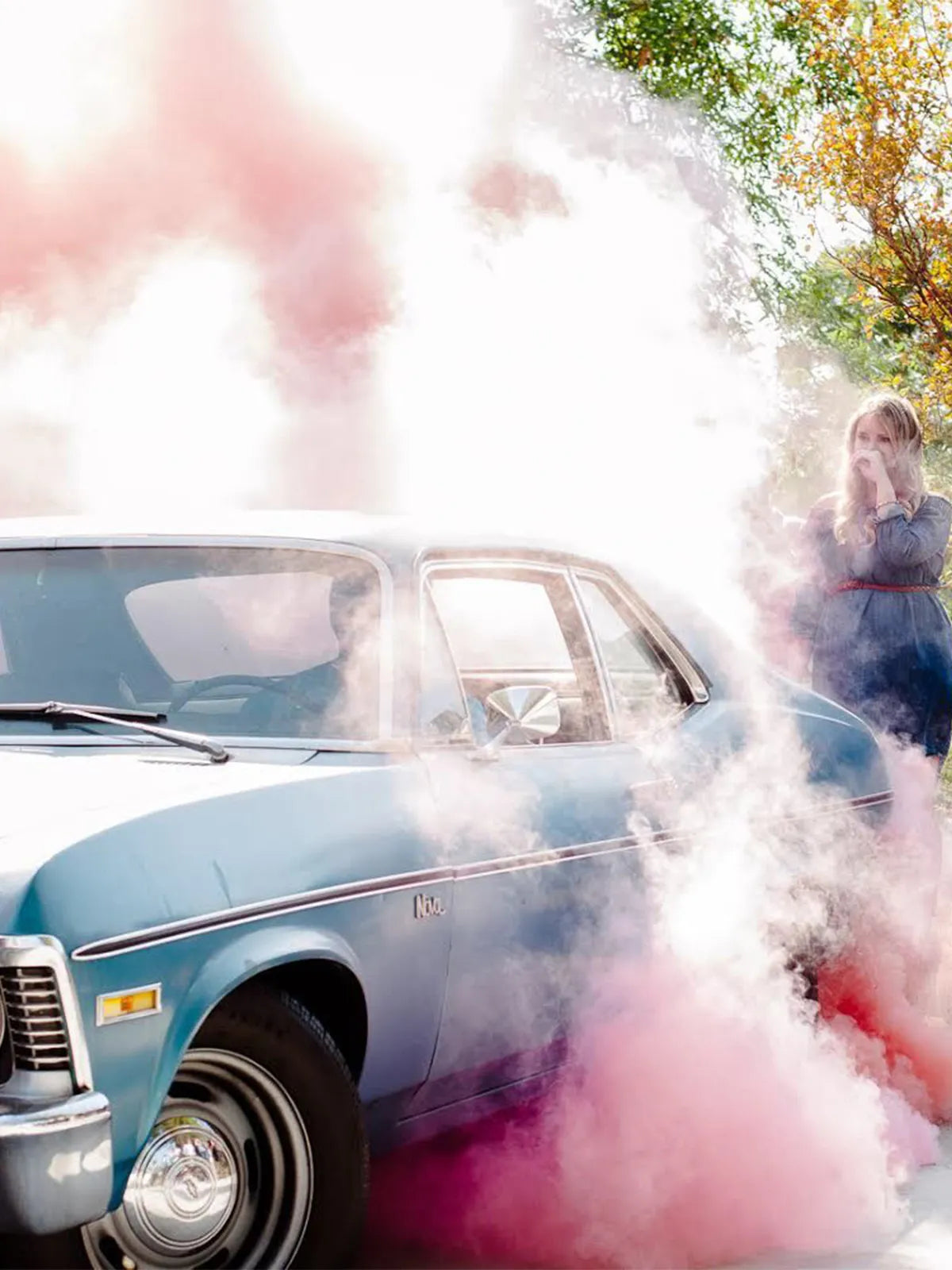 How to do a gender reveal burnout step by step