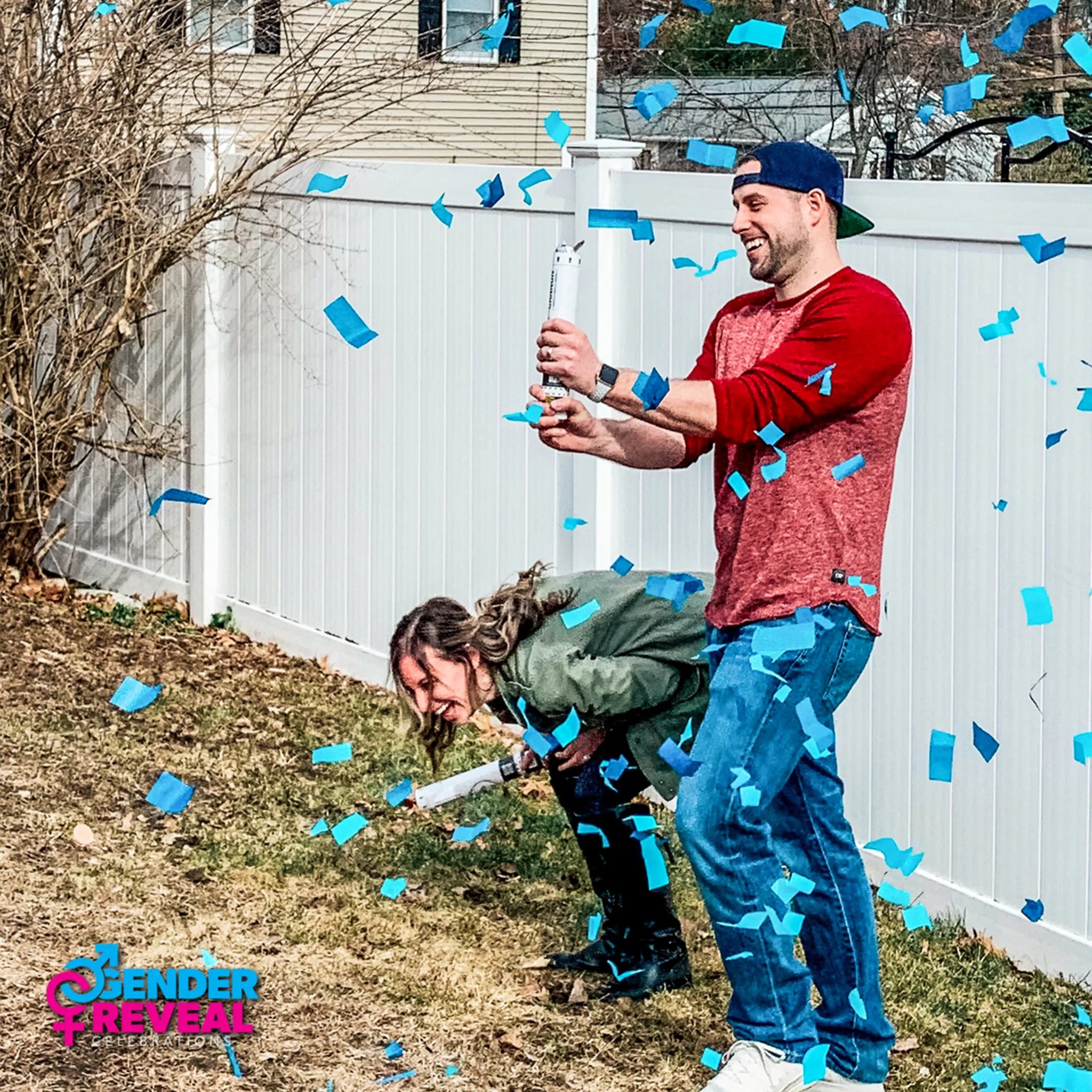 Blue Confetti Cannon