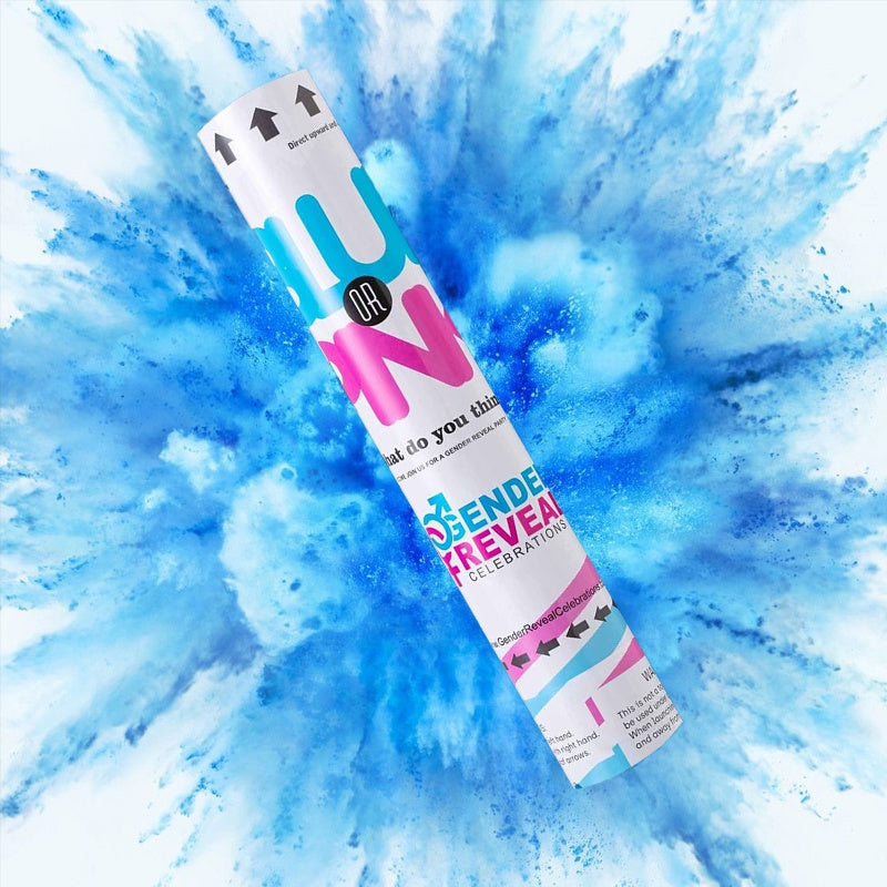 Girl Gender Reveal Confetti Cannons - 6 Pack Of Biodegradable Powder Poppers For Gender Announcement Parties