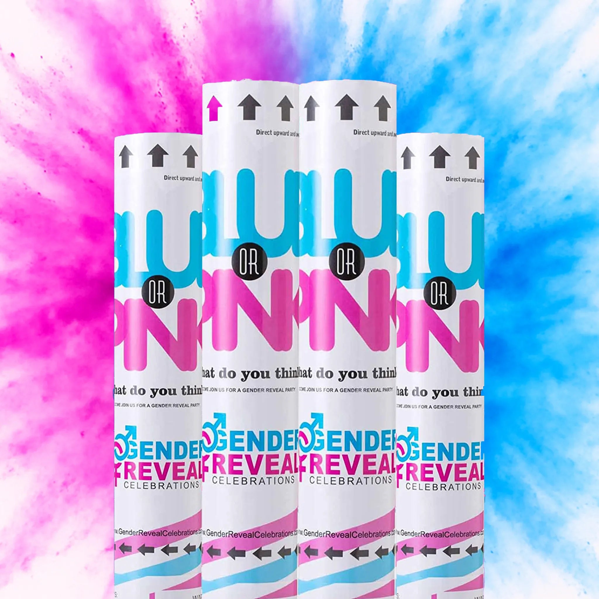 Pink and Blue Gender Reveal Smoke Cannons