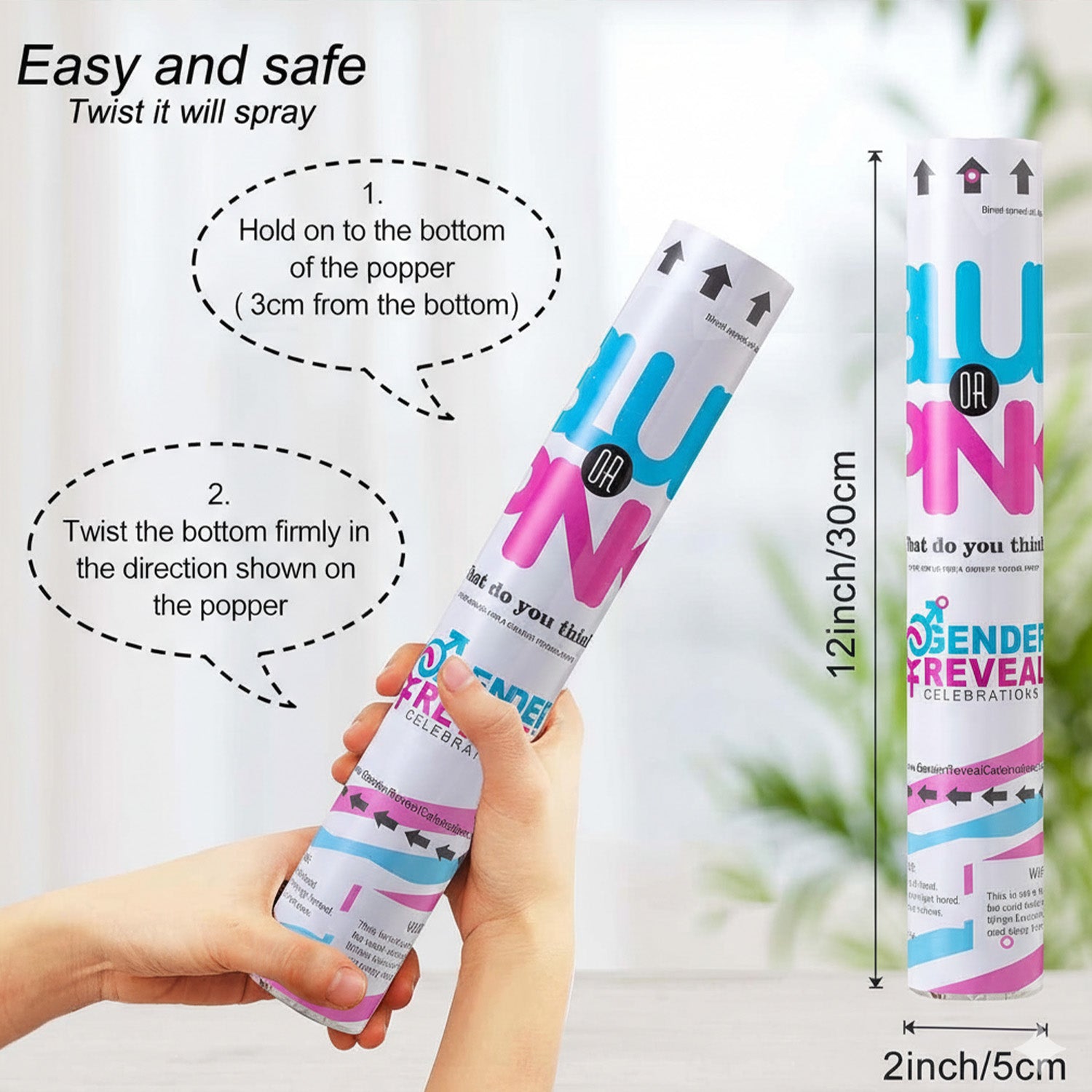 Gender Reveal Confetti Cannons