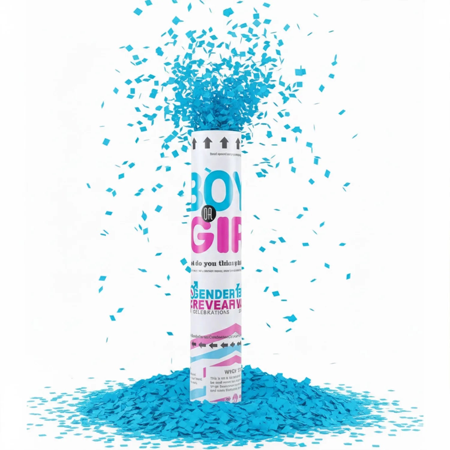 Blue Confetti Cannon