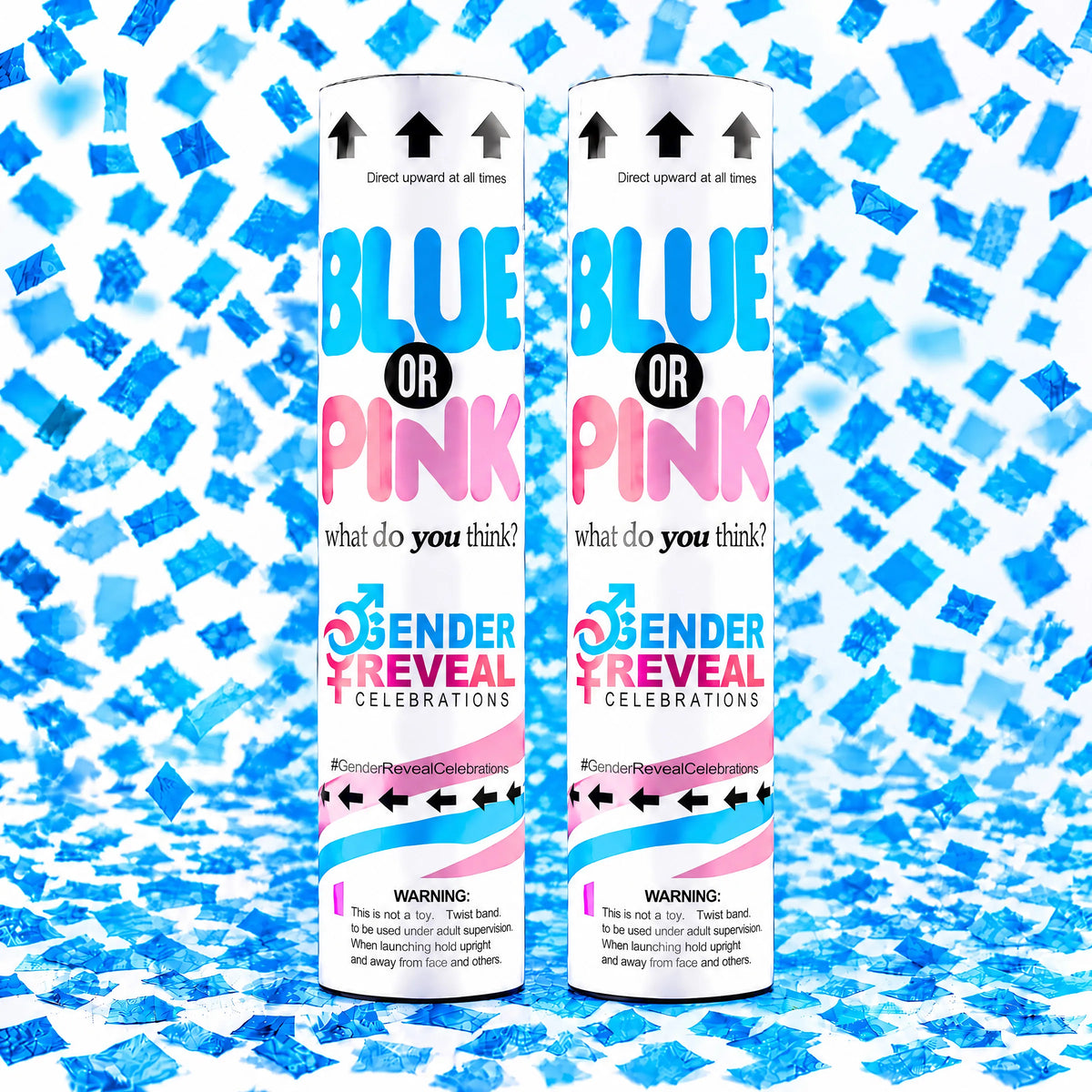 Blue Confetti Cannon