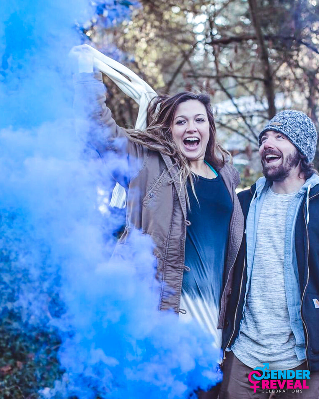 Colorful Smoke Sticks for Memorable Gender Reveal Photos and Parties