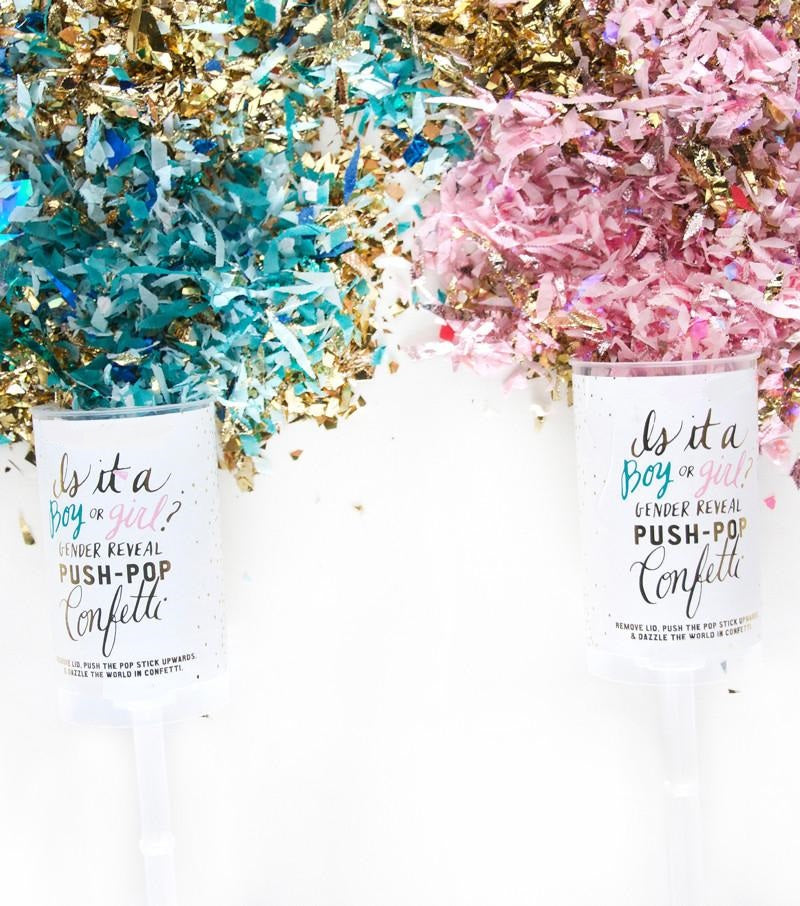 Gender Reveal Confetti Push Pops