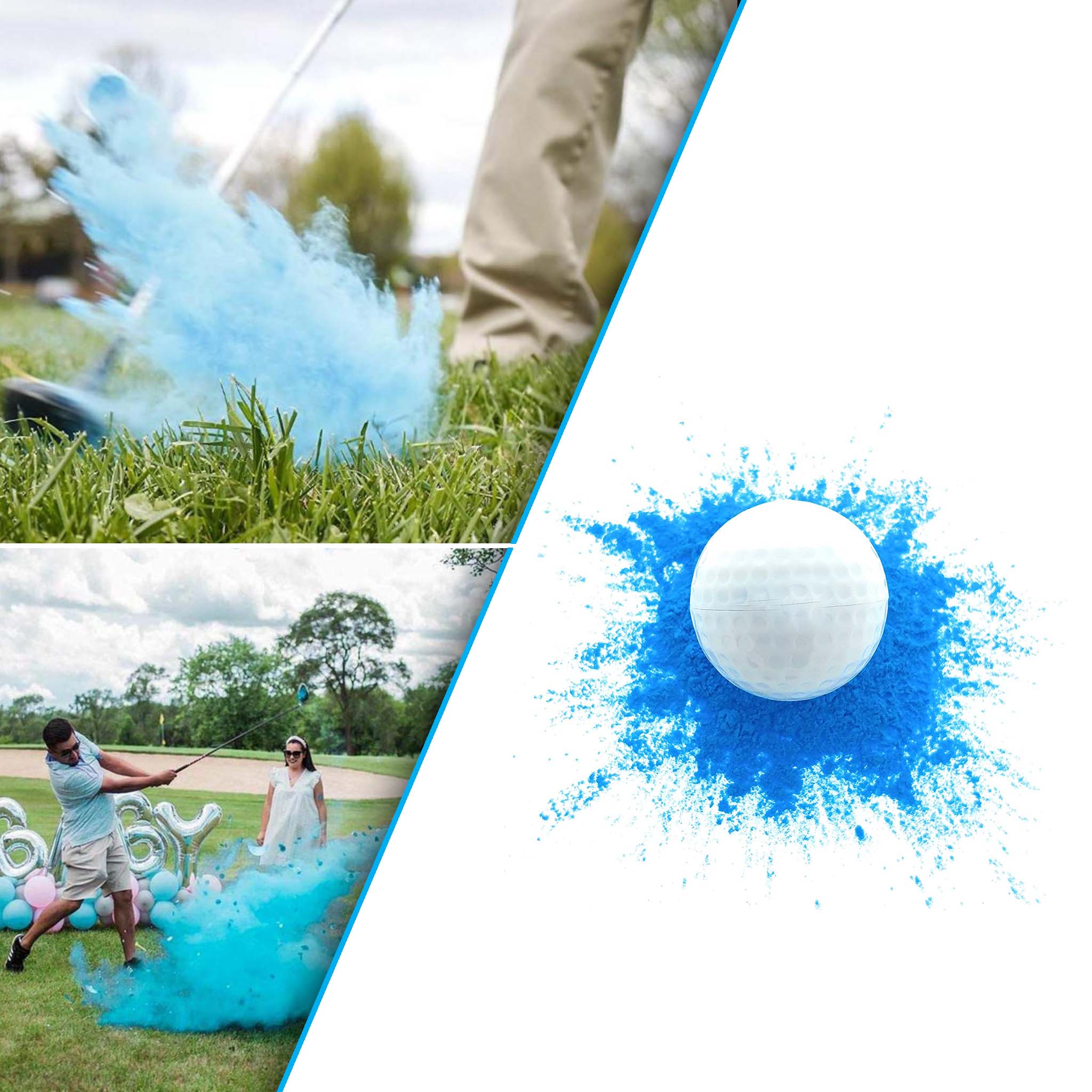Exploding Golf Balls Gender Reveal