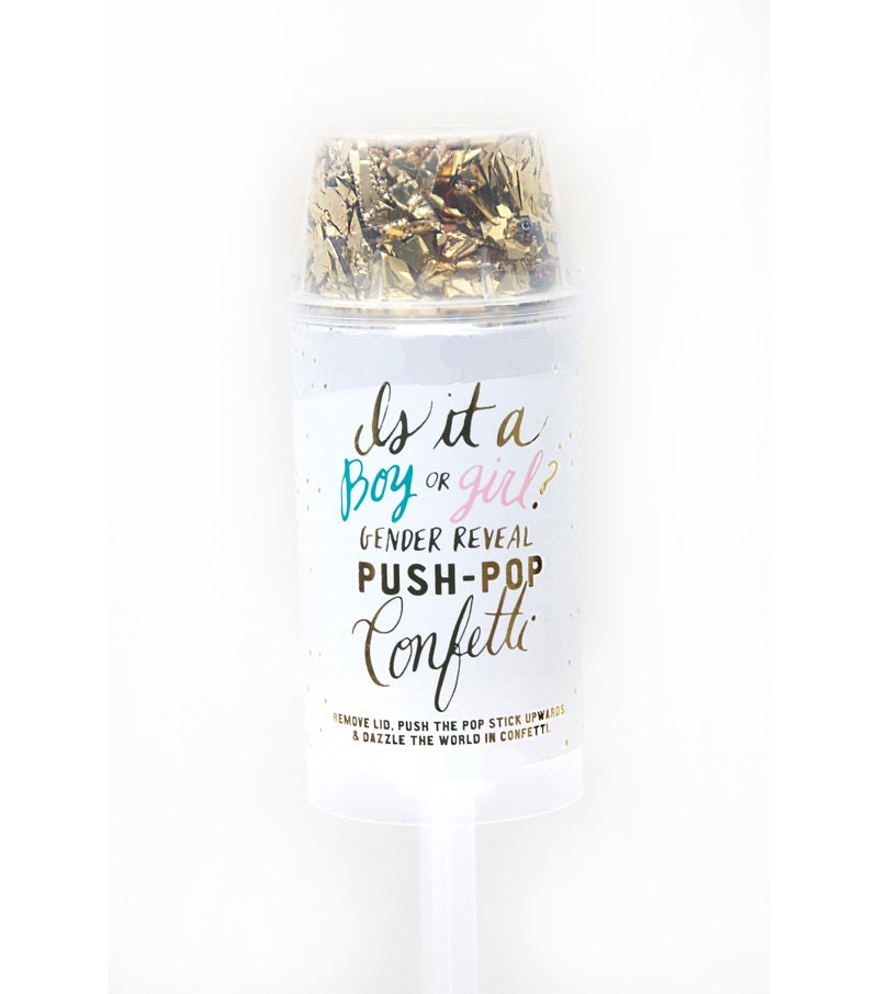 Gender Reveal Confetti Push Pops