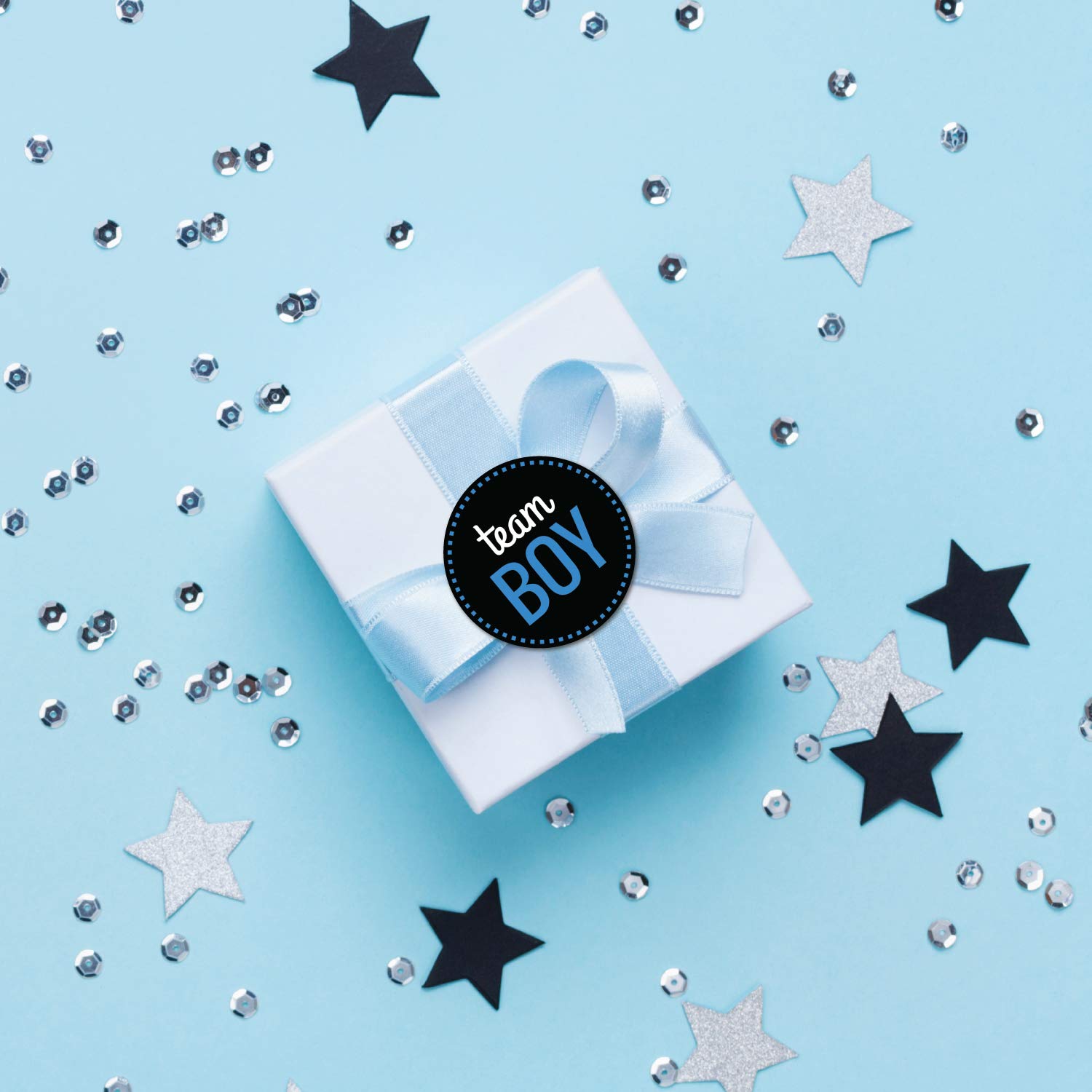 Team Boy Gender Reveal Stickers