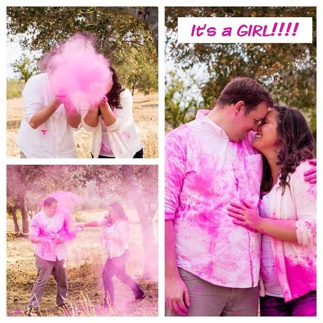Pink Powder For Gender Reveal