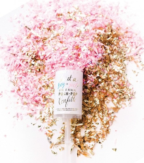 Gender Reveal Confetti Push Pops