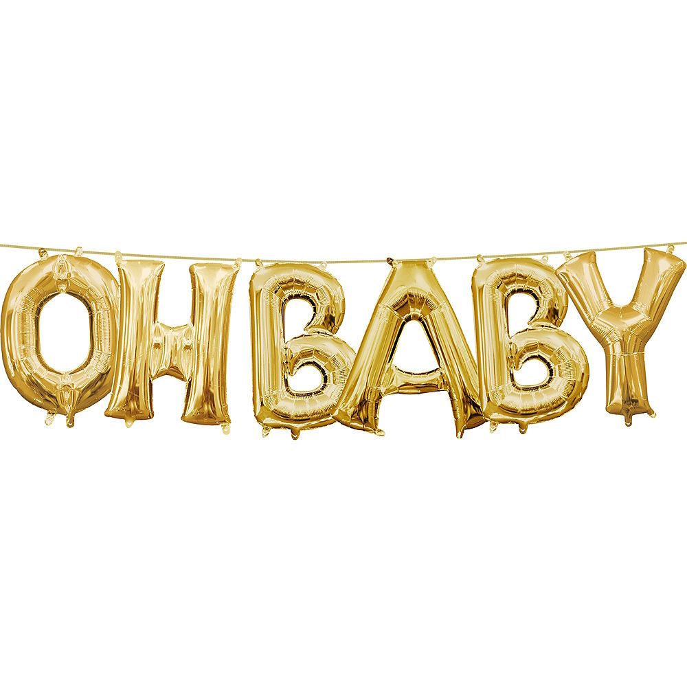 Oh Baby Gold Balloons