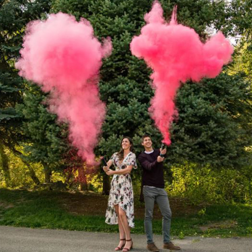 Pink Powder Cannons for Gender Reveal