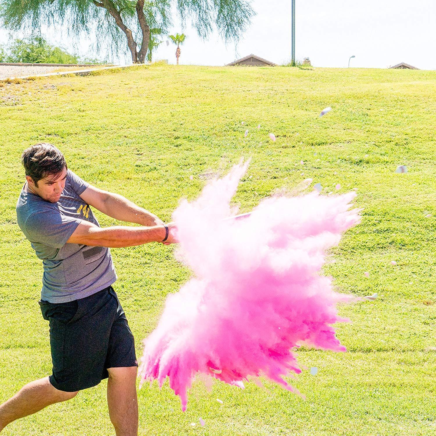 Pink Gender Reveal Baseball