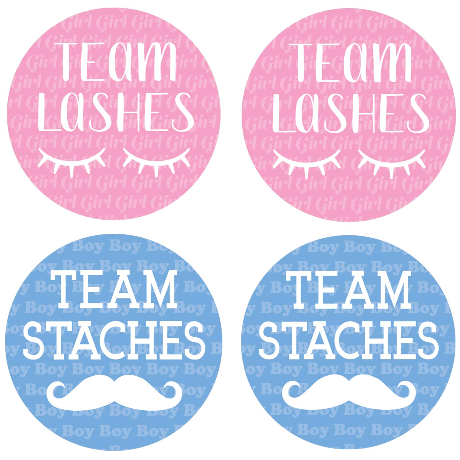 staches or lashes gender reveal decorations