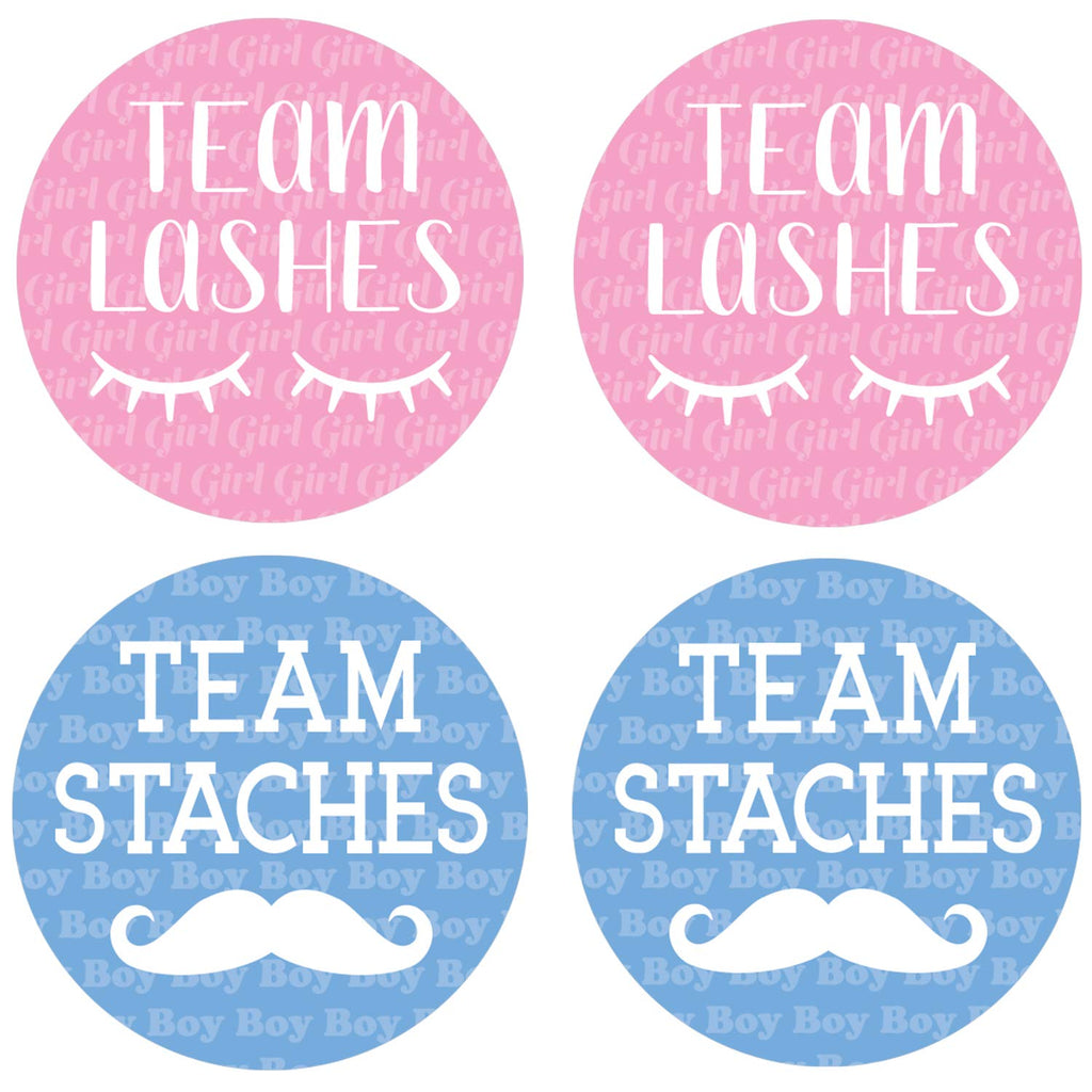 staches or lashes gender reveal decorations