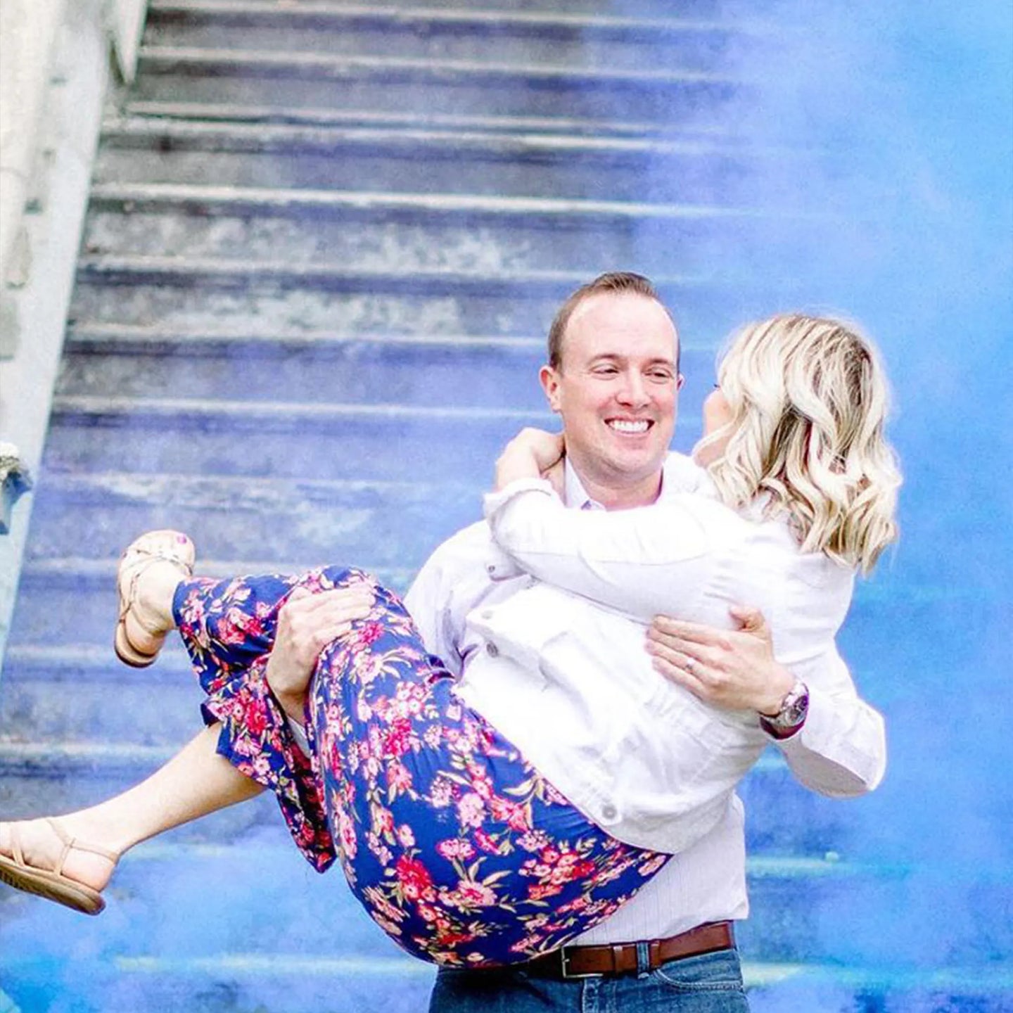 Blue Smoke Bombs For Gender Reveal