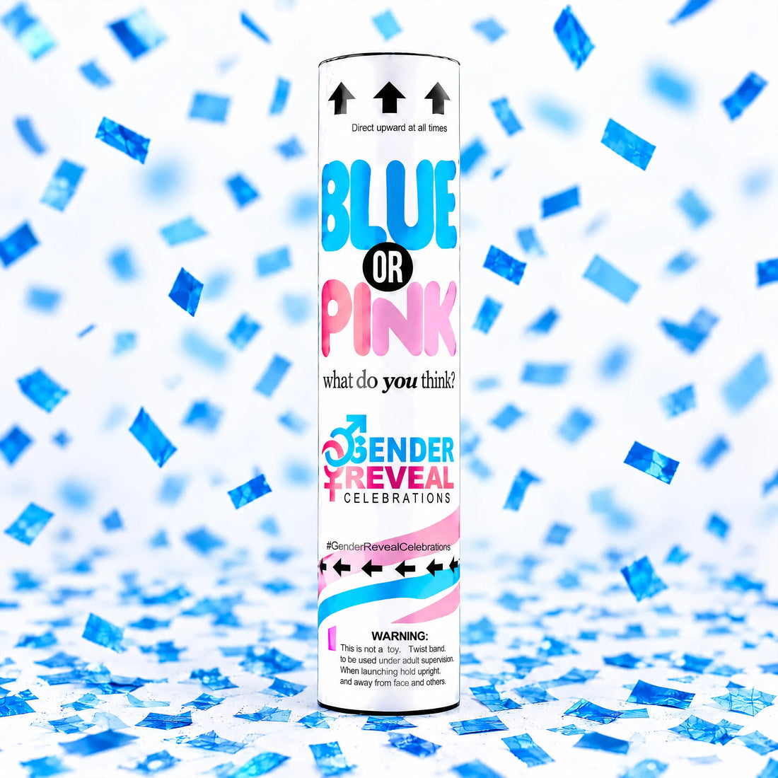 Blue Confetti Cannon