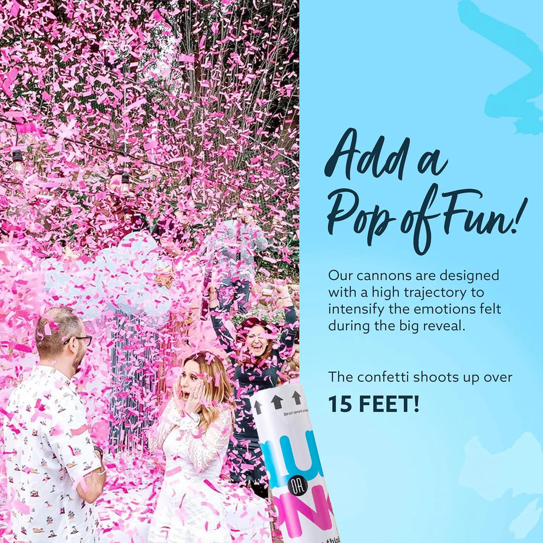 Blue Confetti Cannon