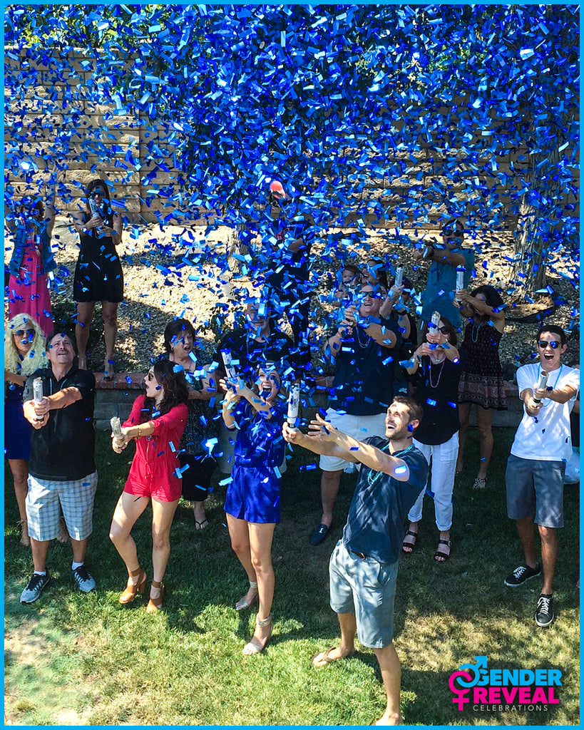 Blue Gender Reveal Confetti Cannons