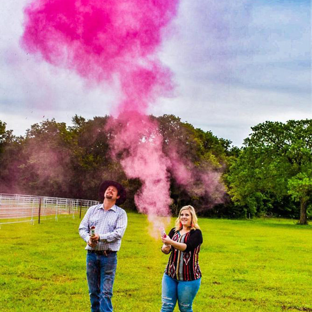 Pink Powder Cannons For Gender Reveal