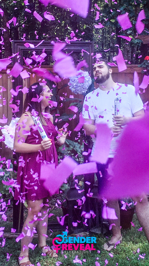 Pink Gender Reveal Confetti Cannons