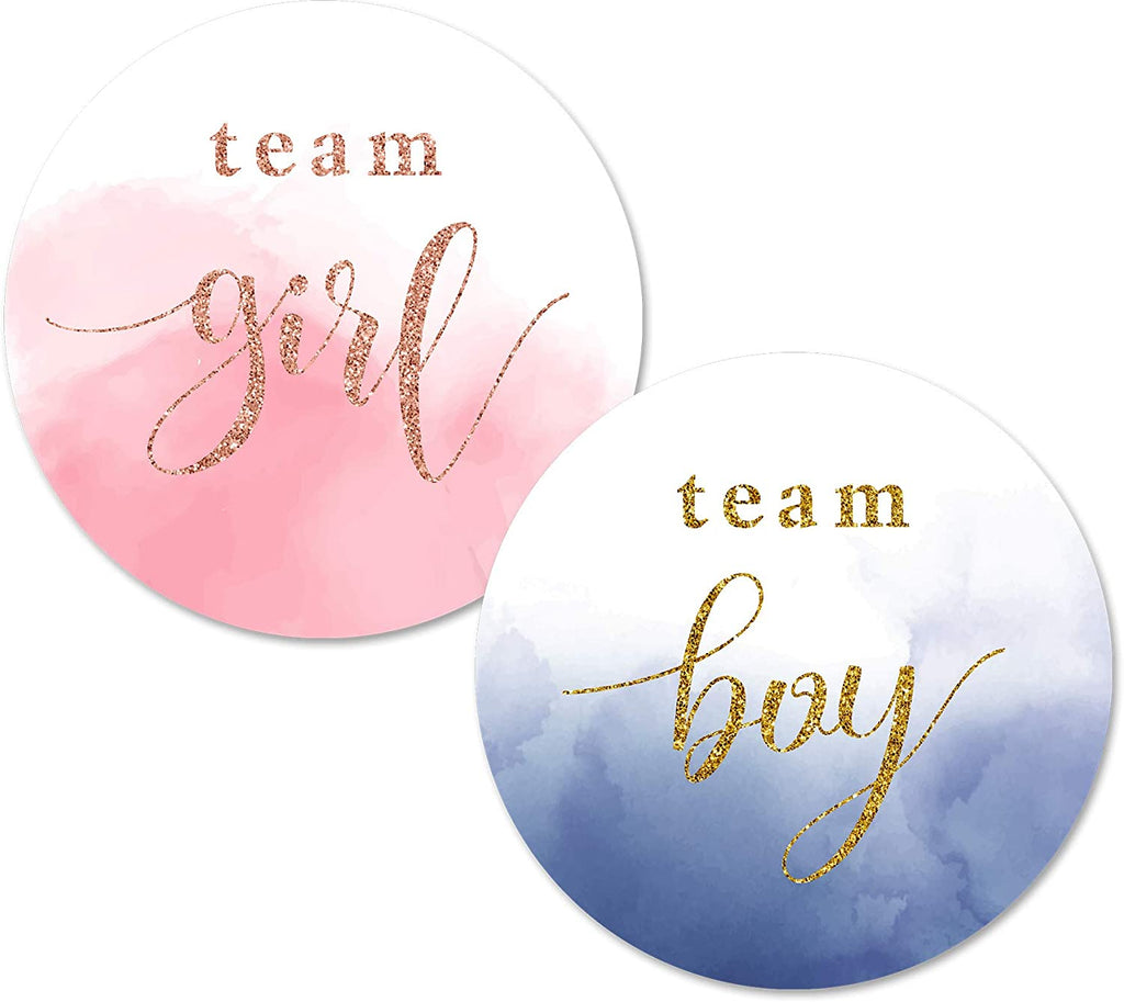 team gender reveal stickers