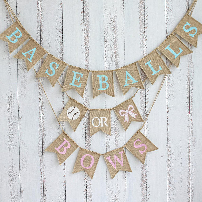 baseball or bows party supplies