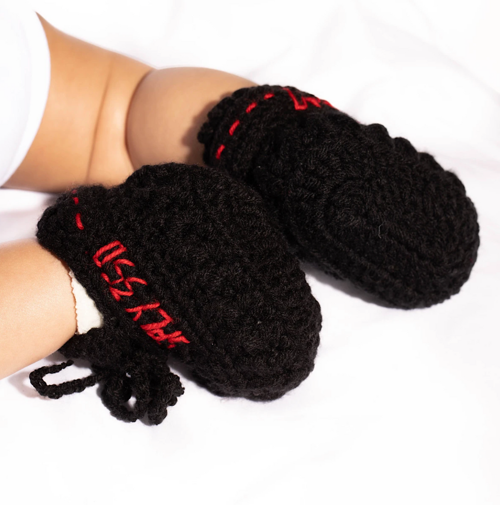 Black Baby Crochet Yzy Booties