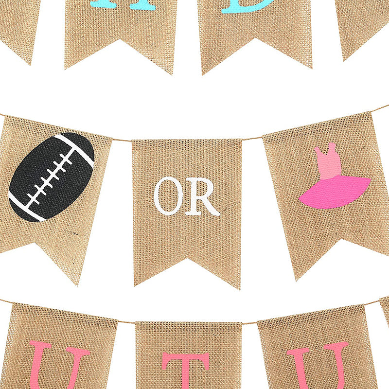 touchdown or tutus gender reveal decorations